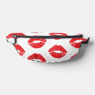 Rode lippen, rode lippenstift, kus, patroon van li heuptasje