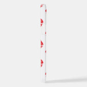 Rode lippen, rode lippenstift, kus, patroon van li iPhone hoesje (Rechterkant)