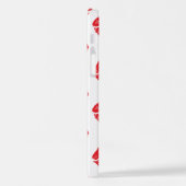Rode lippen, rode lippenstift, kus, patroon van li iPhone hoesje (Linkerkant)