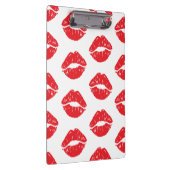 Rode lippen, rode lippenstift, kus, patroon van li klembord (Rechts)