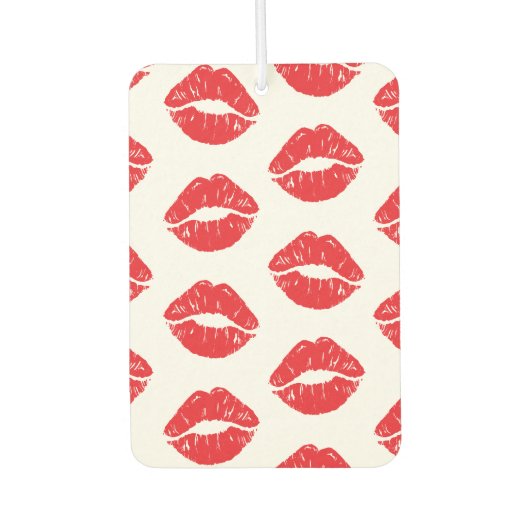 Rode lippen, rode lippenstift, kus, patroon van li luchtverfrisser (Voorkant)