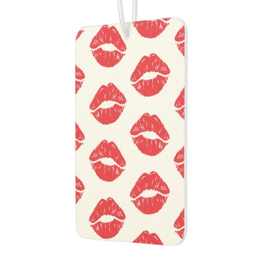 Rode lippen, rode lippenstift, kus, patroon van li luchtverfrisser (Links)