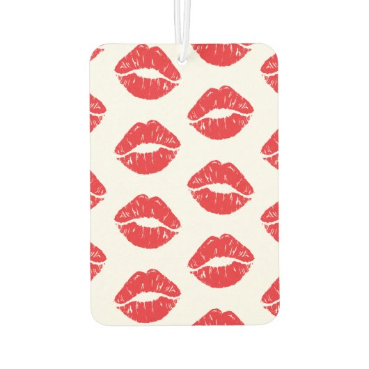 Rode lippen, rode lippenstift, kus, patroon van li luchtverfrisser (Achterkant)