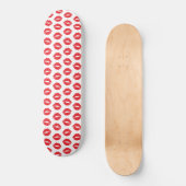 Rode lippen, rode lippenstift, kus, patroon van li persoonlijk skateboard (Voorkant)