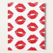 Rode lippen, rode lippenstift, kus, patroon van li planner (Achterkant)