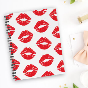 Rode lippen, rode lippenstift, kus, patroon van li planner