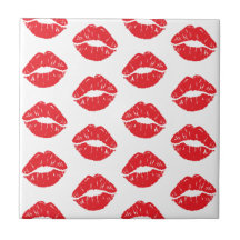 Rode lippen, rode lippenstift, kus, patroon van li