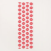 Rode lippen, rode lippenstift, kus, patroon van li yogamat (Achterkant)