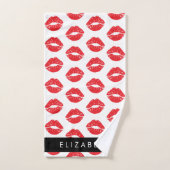 rode lippen, rode lippenstift, lippatroon, Jouw na Bad Handdoek (Handdoek)