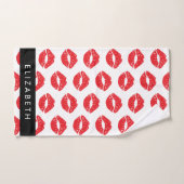 rode lippen, rode lippenstift, lippatroon, Jouw na Bad Handdoek (Handdoek)