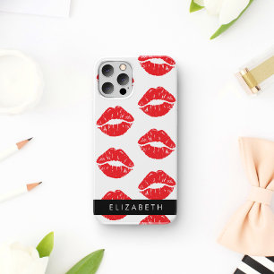 rode lippen, rode lippenstift, lippatroon, Jouw na Case-Mate iPhone Case