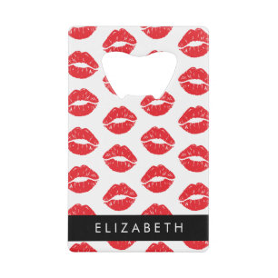 rode lippen, rode lippenstift, lippatroon, Jouw na Creditkaart Flessenopener