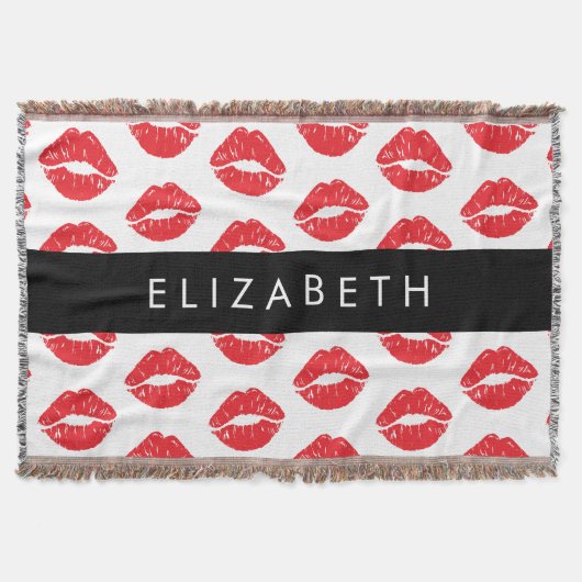 rode lippen, rode lippenstift, lippatroon, Jouw na Deken (Voorkant)