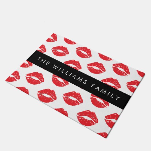 rode lippen, rode lippenstift, lippatroon, Jouw na Deurmat (Schuin)