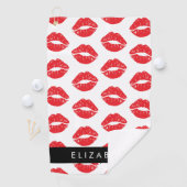 rode lippen, rode lippenstift, lippatroon, Jouw na Golfhanddoek (Insitu)