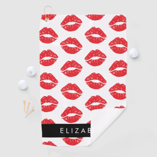 rode lippen, rode lippenstift, lippatroon, Jouw na Golfhanddoek (Insitu)