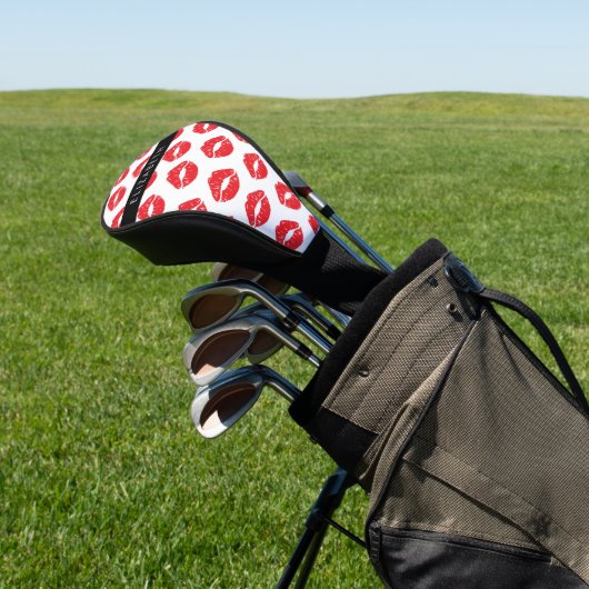 rode lippen, rode lippenstift, lippatroon, Jouw na Golfheadcover (Insitu)