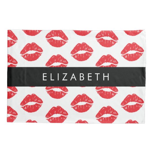 rode lippen, rode lippenstift, lippatroon, Jouw na Kussensloop (Achterkant)
