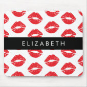 rode lippen, rode lippenstift, lippatroon, Jouw na Muismat (Voorkant)