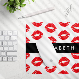 rode lippen, rode lippenstift, lippatroon, Jouw na Muismat