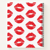 rode lippen, rode lippenstift, lippatroon, Jouw na Notitieboek (Achterkant)