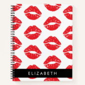 rode lippen, rode lippenstift, lippatroon, Jouw na Notitieboek (Voorkant)