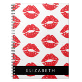 rode lippen, rode lippenstift, lippatroon, Jouw na Notitieboek (Voorkant)