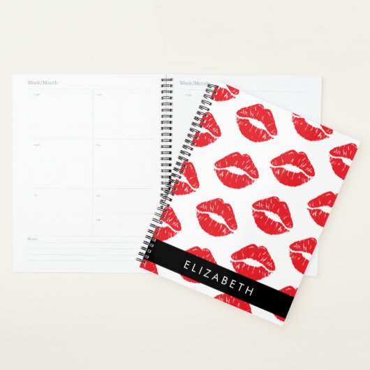 rode lippen, rode lippenstift, lippatroon, Jouw na Planner (Display)