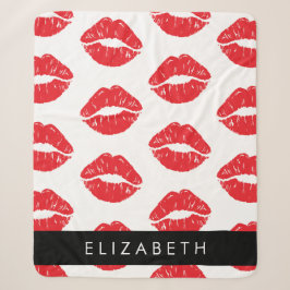 rode lippen, rode lippenstift, lippatroon, Jouw na Sherpa Deken