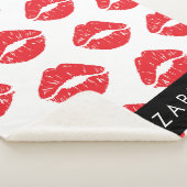 rode lippen, rode lippenstift, lippatroon, Jouw na Sherpa Deken (3/4)