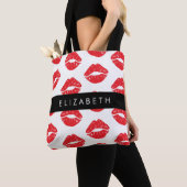 rode lippen, rode lippenstift, lippatroon, Jouw na Tote Bag (Dichtbij)