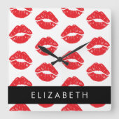 rode lippen, rode lippenstift, lippatroon, Jouw na Vierkante Klok (Voorkant)