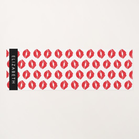 rode lippen, rode lippenstift, lippatroon, Jouw na Yogamat (Achterkant (horizontaal))