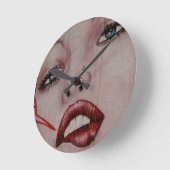 Rode lippen ronde klok (Hoek)