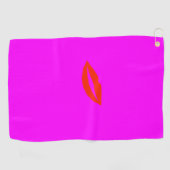 Rode lippen roze golfhanddoek (Horizontaal)