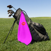 Rode lippen roze golfhanddoek (Groen)