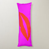 Rode lippen roze lichaamskussen (Achterkant (Verticaal))