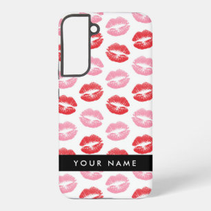 Rode Lippen, Roze Lippen, Kus, Je Naam, Personalis Samsung Galaxy Hoesje