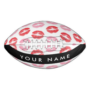 Rode lippen, roze lippen, kus, Jouw naam, personal American Football