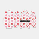 Rode lippen, roze lippen, kus, Jouw naam, personal Bedankdoosjes (Uitgevouwen)