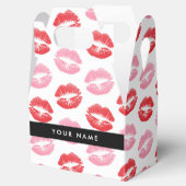 Rode lippen, roze lippen, kus, Jouw naam, personal Bedankdoosjes (Geopend)
