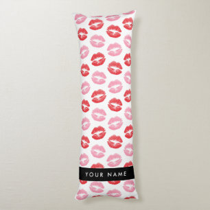 Rode lippen, roze lippen, kus, Jouw naam, personal Lichaamskussen