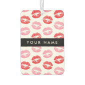 Rode lippen, roze lippen, kus, Jouw naam, personal Luchtverfrisser (Achterkant)