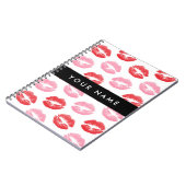 Rode lippen, roze lippen, kus, Jouw naam, personal Notitieboek (Linkerzijde)