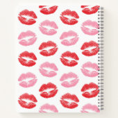 Rode lippen, roze lippen, kus, Jouw naam, personal Notitieboek (Achterkant)