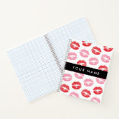Rode lippen, roze lippen, kus, Jouw naam, personal Notitieboek (Binnen)
