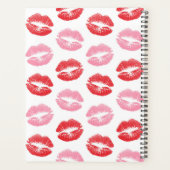Rode lippen, roze lippen, kus, Jouw naam, personal Planner (Achterkant)