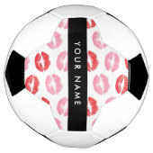 Rode lippen, roze lippen, kus, Jouw naam, personal Voetbal (Gedraaid)