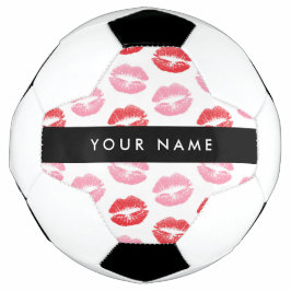 Rode lippen, roze lippen, kus, Jouw naam, personal Voetbal