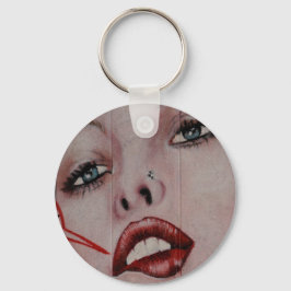 Rode lippen sleutelhanger